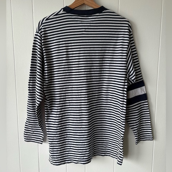 Tommy Hilfiger Striped Navy and White Shirt | Size Small - Picture 4 of 5